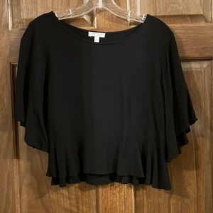 Aboud - black top w flowy sleeves
